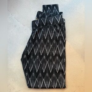 Smartwool Gray and Black Patterned Base Layer Leggings (L)
